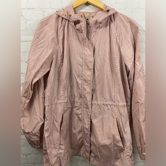 Ci Sono Original Light Pink Womens Size Large Hooded Rain Jacket - Picture 1 of 14